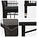 Set da pranzo per esterni 7 pz Nero polyrattan - Foto miniatura 7