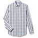 Camicia Pinpoint Chek Botton Down Bianco Blu M - Foto miniatura 1