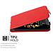 Custodia Compatibile Con Lg K8 2016 In Rosso Cremisi - Coperchio Protettivo In Design Flip Realizzato In Similpelle Testurizzata - Foto miniatura 7