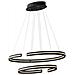 Lampadario Led Clarke Nera 75w 4500lm 4000k 80x40cm+60x30cm - Foto miniatura 1