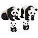 Giant Panda Family - Piccolo Panda Bear Animal Toys Per Bambini Dai 3 Anni In Su (4 Pezzi)  - Foto miniatura 1