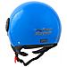 Scooter Moto Casco Jet Demi Omologato Ece 22-05 Visiera Avio Blu Xl - Foto miniatura 2
