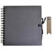Taccuino Scrapbooking 20 X 20 Cm - Nero + 20 Etichette Kraft Con Gagliardetto - Foto miniatura 1