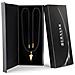 Collana da Uomo in Pelle Premium, ""Arrow"", 60cm, Oro - Foto miniatura 4