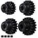 4 Pezzi Pignoni 16t 17t 18t 19t M1 5mm Shaft Gear Module Pinion Per Motore Brushless 1:8 1/8 Rc Monster / buggy / camion, Colore Nero - Foto miniatura 1