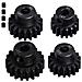 4 Pezzi Pignoni 16t 17t 18t 19t M1 5mm Shaft Gear Module Pinion Per Motore Brushless 1:8 1/8 Rc Monster / buggy / camion, Colore Nero - Foto miniatura 2