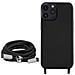 Cover Semirigida Per Iphone 14 Pro Cordino Nylon Intrecciato 80 Cm Nera - Foto miniatura 2