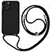 Cover Semirigida Per Iphone 14 Pro Cordino Nylon Intrecciato 80 Cm Nera - Foto miniatura 1