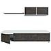 Parete Attrezzata Savannah, Mobile Da Soggiorno Porta Tv, Composizione Set Salotto, Set Salotto Con Pensile, 200x41h43 Cm, Bianco E Ossido - Foto miniatura 2
