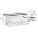 Mobile Porta Tv Lapo, Credenza Bassa Da Soggiorno A 2 Ante, Base Porta Tv, 100% Made In Italy, Cm 160x40h46, Bianco Lucido E Ardesia - Foto miniatura 3