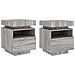 Comodini Con Luci Led 2pz Grigio Sonoma 40x39x48,5 Cm - Foto miniatura 2