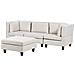 Divano Modulare 3 Posti Unstad Tessuto Beige Chiaro Con Ottomana - Foto miniatura 4