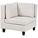 Divano Modulare 3 Posti Unstad Tessuto Beige Chiaro Con Ottomana - Foto miniatura 5