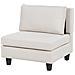 Divano Modulare 3 Posti Unstad Tessuto Beige Chiaro Con Ottomana - Foto miniatura 8