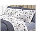 Completo Lenzuola Letto 100% Cotone Made Italy 3027 Disegno Sanderson Singolo Grigio - Foto miniatura 1
