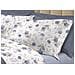 Completo Lenzuola Letto 100% Cotone Made Italy 3027 Disegno Sanderson Singolo Grigio - Foto miniatura 3