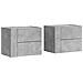Comodini A Muro 2 Pz Grigio Cemento 45x30x35 Cm - Foto miniatura 2