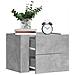 Comodini A Muro 2 Pz Grigio Cemento 45x30x35 Cm - Foto miniatura 1