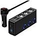 Caricabatterie Per Auto, Caricabatterie Usb A 3 Porte Con Display Led - Foto miniatura 1