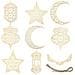 9 Ornamenti In Legno Ramadan Kareem - Decorazioni Da Appendere, Bianco - Foto miniatura 1