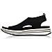 Black Casual Open Sandals Sandali Tessile Scarpe Donna Nero Eu 37, R2955-02 - Foto miniatura 3