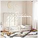 Letto Per Bambini Con Tetto Bianco 75x190cm Legno Massello Pino - Foto miniatura 1