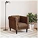 Lusso Casadino -  Poltrona Marrone In Similpelle Scamosciata - Foto miniatura 2