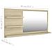 Lusso Casadino -  Specchio Da Bagno Rovere Sonoma 90x10,5x45 Cm Legno Multistrato - Foto miniatura 6