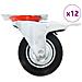Ruote Girevoli 12 Pz 100 Mm - Foto miniatura 2
