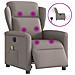 Poltrona Massaggiante Reclinabile Elettrica Tortora in Tessuto - Foto miniatura 1