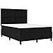 Letto a Rete con Materasso Nero 140x200 cm Tessuto - Foto miniatura 6