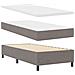 Letto contenitore con materasso e panchina taupe 80x200 cm tessuto - Foto miniatura 3