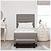 Letto contenitore con materasso e panchina taupe 80x200 cm tessuto - Foto miniatura 5