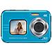 Fotocamera Digitale Impermeabile 4k Con Doppio Display, Zoom 16x E Risoluzione 48mp Blue - Foto miniatura 1