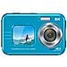 Fotocamera Digitale Impermeabile 4k Con Doppio Display, Zoom 16x E Risoluzione 48mp Blue - Foto miniatura 3
