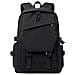 Zaino Casual Nero Leggero E Di Grande Capacità - Nylon E Poliestere, Zaino Impermeabile Per Laptop - Foto miniatura 1