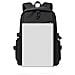 Zaino Casual Nero Leggero E Di Grande Capacità - Nylon E Poliestere, Zaino Impermeabile Per Laptop - Foto miniatura 5