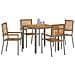 Set da Pranzo per Giardino 5 pcs Grigio 90 x 90 x 75 cm - Foto miniatura 3