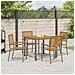 Set da Pranzo per Giardino 5 pcs Grigio 90 x 90 x 75 cm - Foto miniatura 4