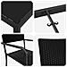 Set da Pranzo per Giardino 3 pcs Nero Poly Rattan - Foto miniatura 9