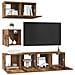 Set mobile TV 4 pcs Legno vecchio 60 x 30 x 30 cm - Foto miniatura 3