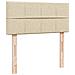 Struttura Letto Pouf con Materasso Crema 90x190 cm in Tessuto - Foto miniatura 9