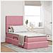 Letto con contenitore e materasso Rosa 90 x 190 cm Velluto - Foto miniatura 2