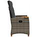 Poltrona reclinabile con tavolino 62 x 64 x 112 cm polyrattan - Foto miniatura 3