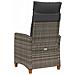 Poltrona reclinabile con tavolino 62 x 64 x 112 cm polyrattan - Foto miniatura 4