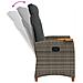 Poltrona reclinabile con tavolino 62 x 64 x 112 cm polyrattan - Foto miniatura 6