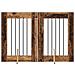 Cancello per cani con supporti 2 pcs Legno antico 60 x 80 cm - Foto miniatura 1