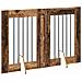 Cancello per cani con supporti 2 pcs Legno antico 60 x 80 cm - Foto miniatura 4