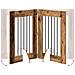 Cancello per cani con supporti 2 pcs Legno antico 60 x 80 cm - Foto miniatura 8