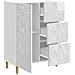 Credenza Bianco Lucido 66 x 34,5 x 90 cm Legno ingegnerizzato - Foto miniatura 2